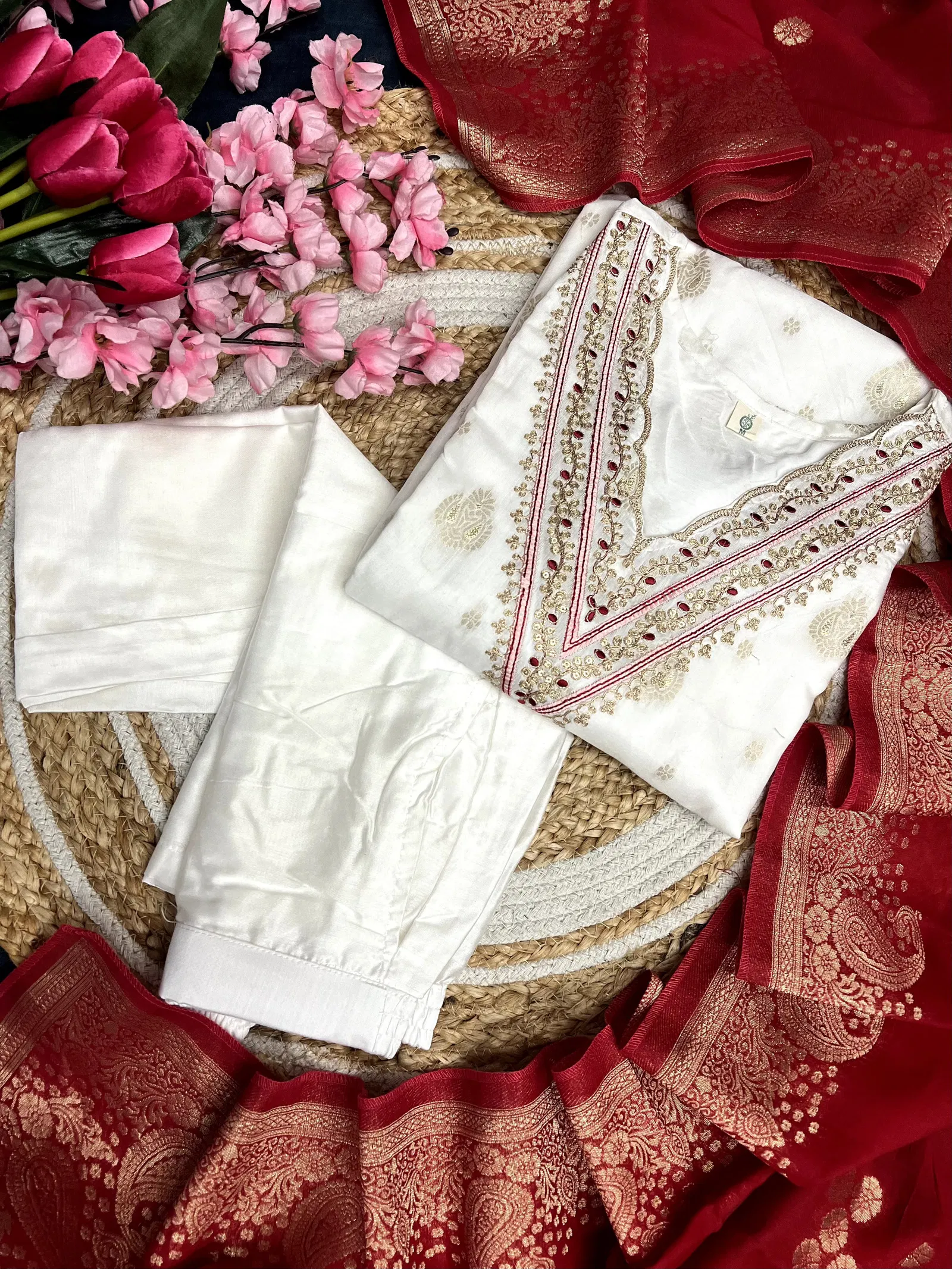 KF 108 Kalaai Viscose Jacquard Kurti With Bottom Dupatta Suppliers In India